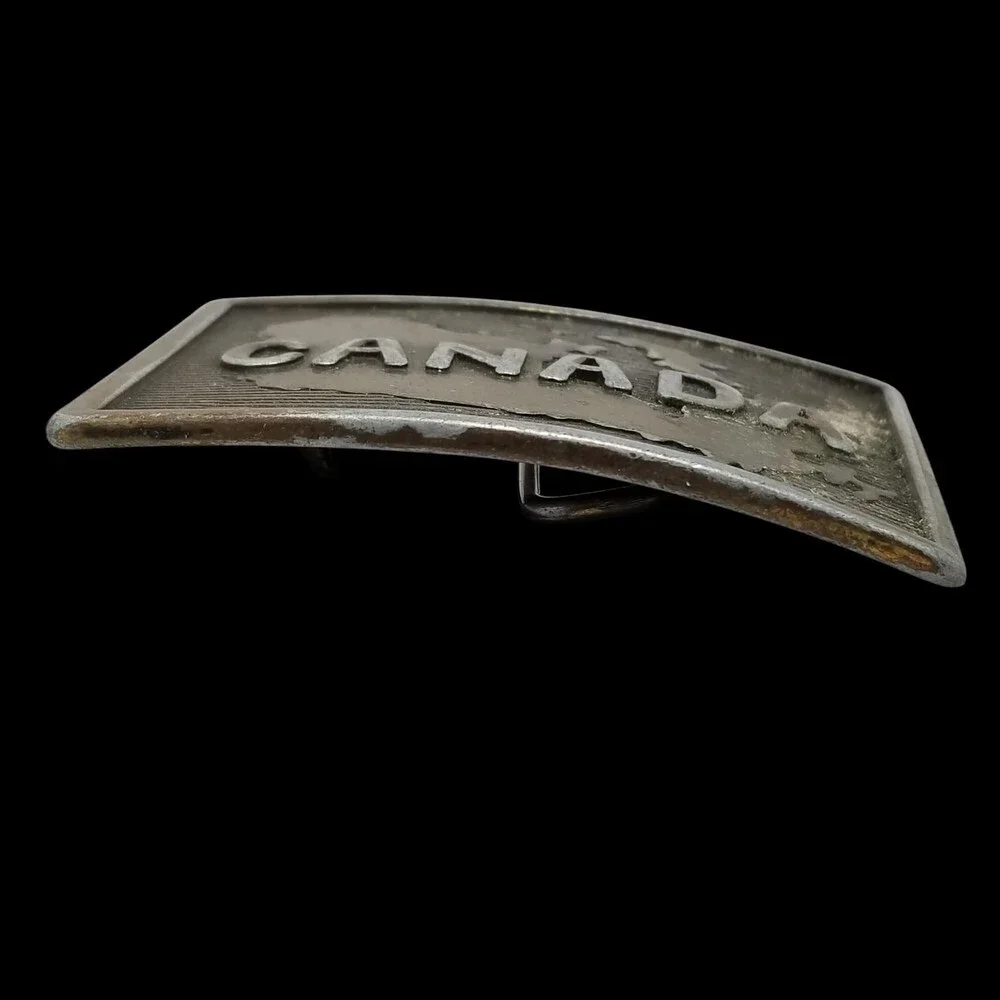 Vintage Belt Buckle Map Of Country Of Canada‎